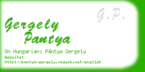 gergely pantya business card